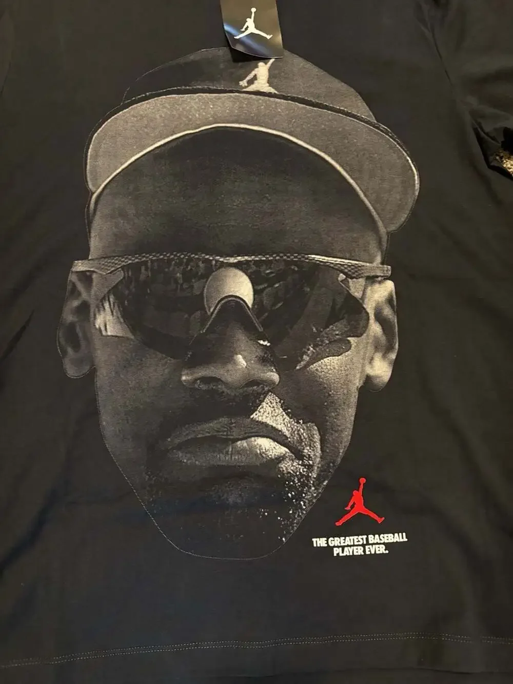 Vtg. Nike Air Jordan 'Greatest Baseball Player’ Diamond 45 Tee. Large. New